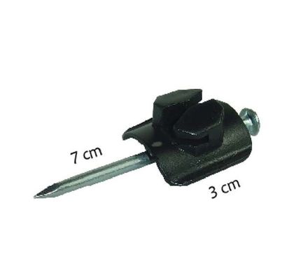 4mm Spijker op Isolatie 70mm Elektrische Omheining Insulators van de Lengte de Zwarte pp Kleine Spijker