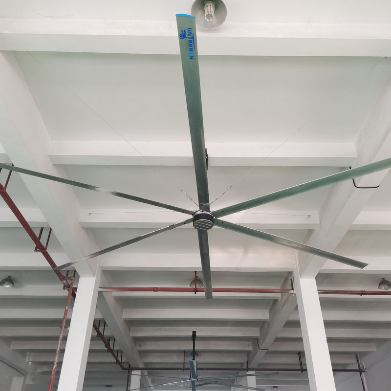 24ft Industriële Plafondventilator met Buitenrotor Permanente Magneet Borstelloze EC-motor