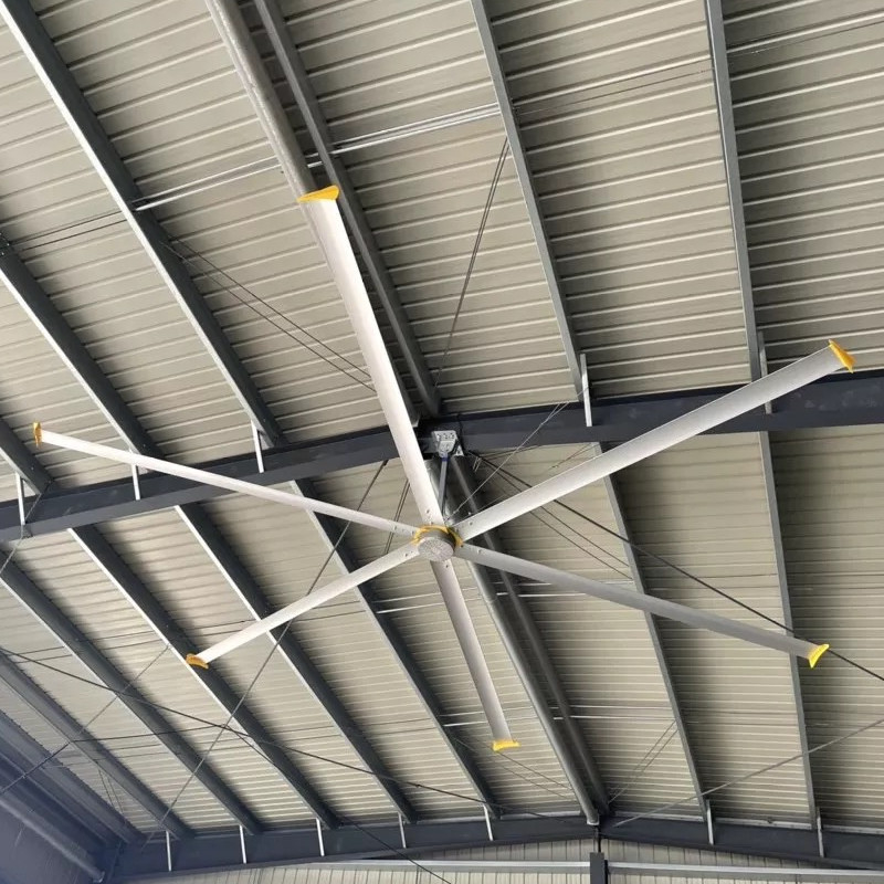 Metalen industriële plafondventilator voor grote oppervlakte 1400m2 Luchtstroom 420000m3/h