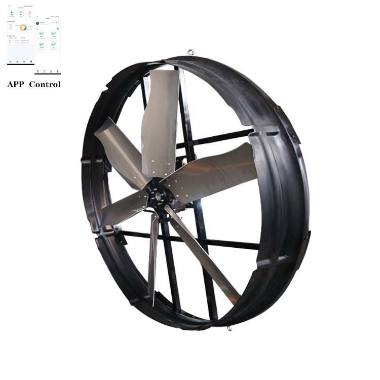 Krachtige paneelventilator is specifiek ontworpen voor ventilatie met een diameter van 1830 mm en een luchtvolume van 120000 m3/u