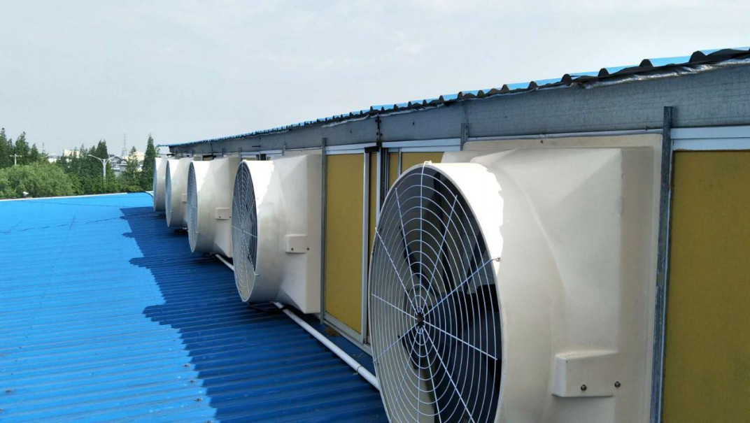 Moderne industriële uitlaatventilatoren voor de koeling van pluimvee 6,2 m/s Windsnelheid