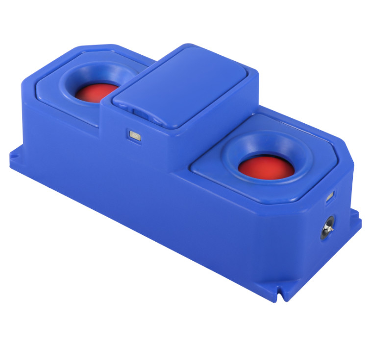 Grote schokbestendig blauw veewatertank 226L Capaciteit 30-50L/min Stroom