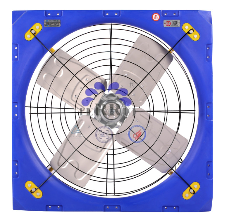 38 Ventilatieventilator voor vee voor een maximale luchtstroom van 28273 m3/h en 410w inlaatvermogen