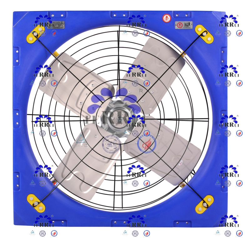 Energiezuinige 410w Ventilatieventilatoren voor pluimveehouderijen Circulatieventilator met hoogsterke PE-frame