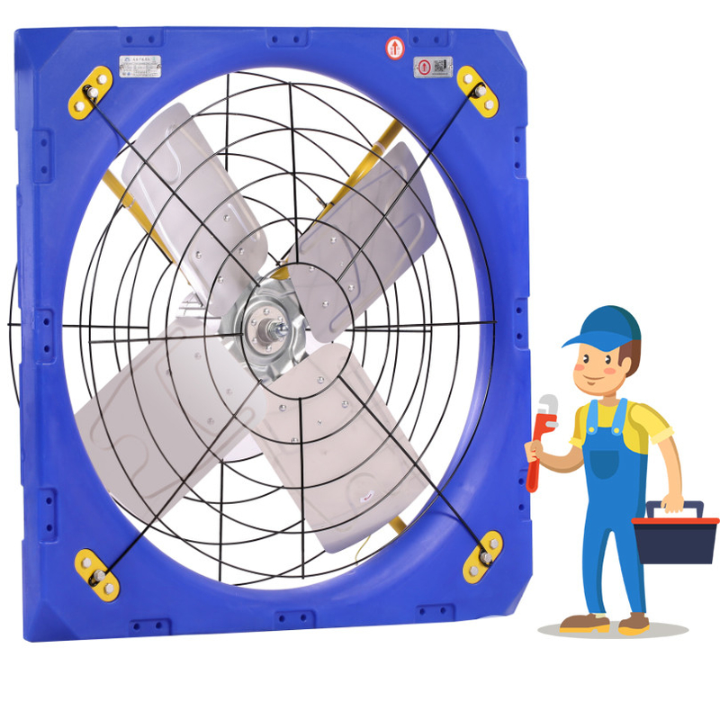 Ventilatie van vee Circulatie ventilator Dubbellaag PE Frame 28273m3/h Luchtstroom 1.1A Stroom