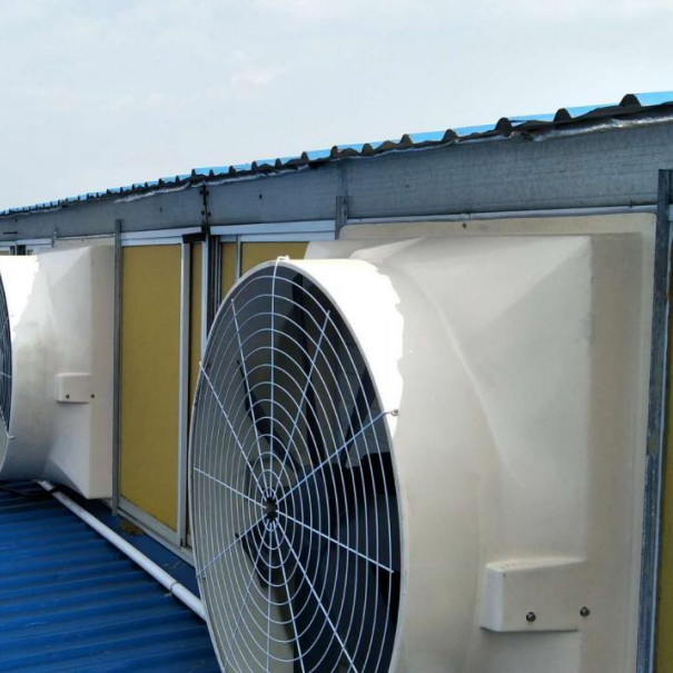 Industriële uitlaatventilator met een rotatiesnelheid van 460 r/min voor een optimale luchtstroom en een vermogen van 850w