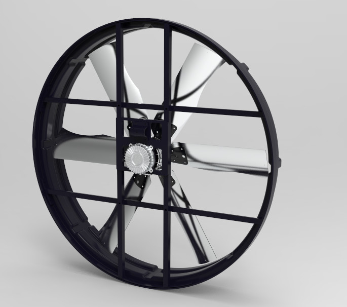 Industriële ventilator met hoge efficiëntie 3Φ 380V 50Hz stroomtoevoer en 60m3h uitstekend luchtvolume