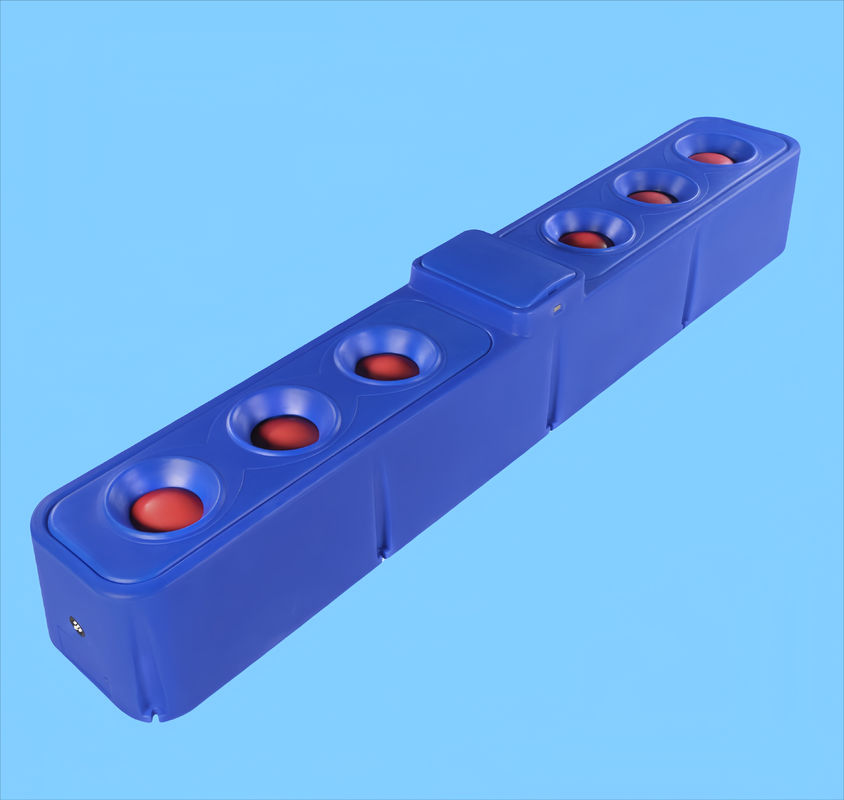 Veewaterbak TPT401BLH is een blauwe corrosiebestendige bak met zes gaten