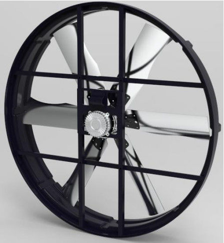 55''paneelventilator met industrieel uitlaatgas 66000m3/h luchtstroom 1200W vermogen laag geluidsniveau en brede toepassing