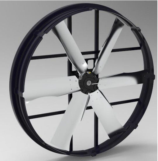 55''paneelventilator met industrieel uitlaatgas 66000m3/h luchtstroom 1200W vermogen laag geluidsniveau en brede toepassing