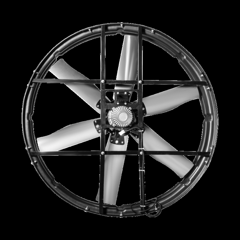 Power Industrial Exhaust Fan met 2000W Input 345r/min Rotatiesnelheid 20%-100% snelheidsregeling