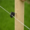 Zwarte Elektrische Omheining Insulators Screw-In Fence Ring Wood Post Insulators